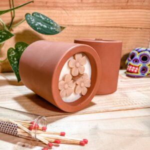 Bougie pot José Fleur de coton