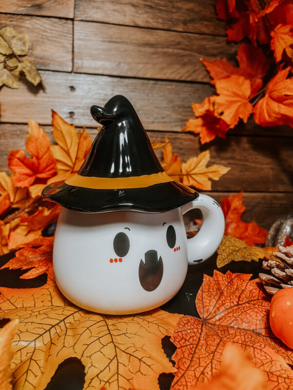 Mug D'automne Citrouille sorciere blanche