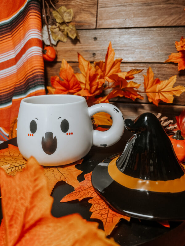 Mug D'automne Citrouille sorciere blanche