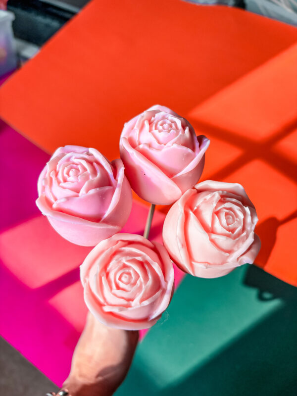 rose bougie en cire