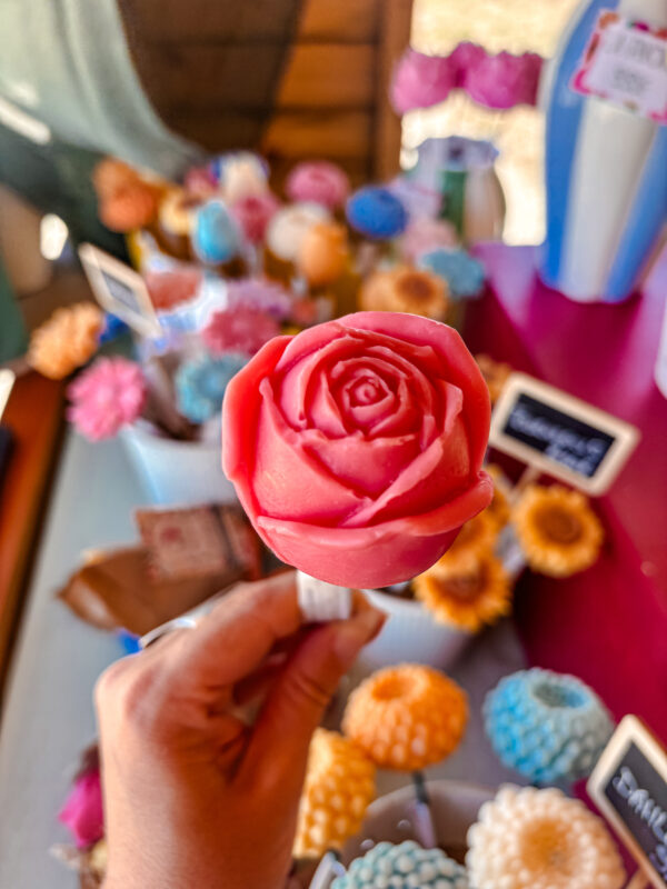 Rose fleur fondant