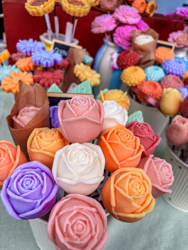 Rose fleur fondant
