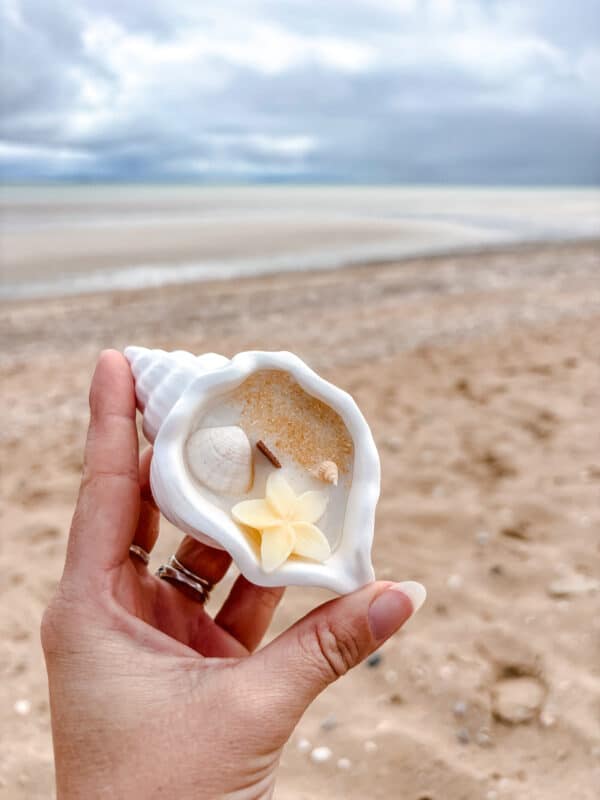 bougie Coquillage Monoi